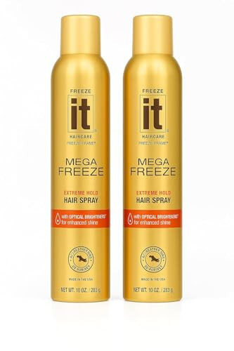 F'reeze It Mega Extreme Hold Hair Spray, Original 10 oz, Pack of 2 – It Hairspray for Women, Hair Spray Mega Extreme Hold, Original Hairspray for Long-Lasting Style | Amazon (US)