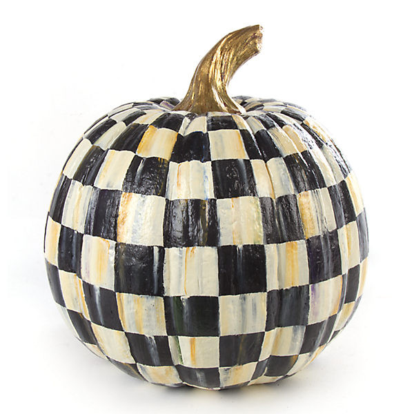 MacKenzie-Childs Courtly Check Pumpkin - Medium | MacKenzie-Childs