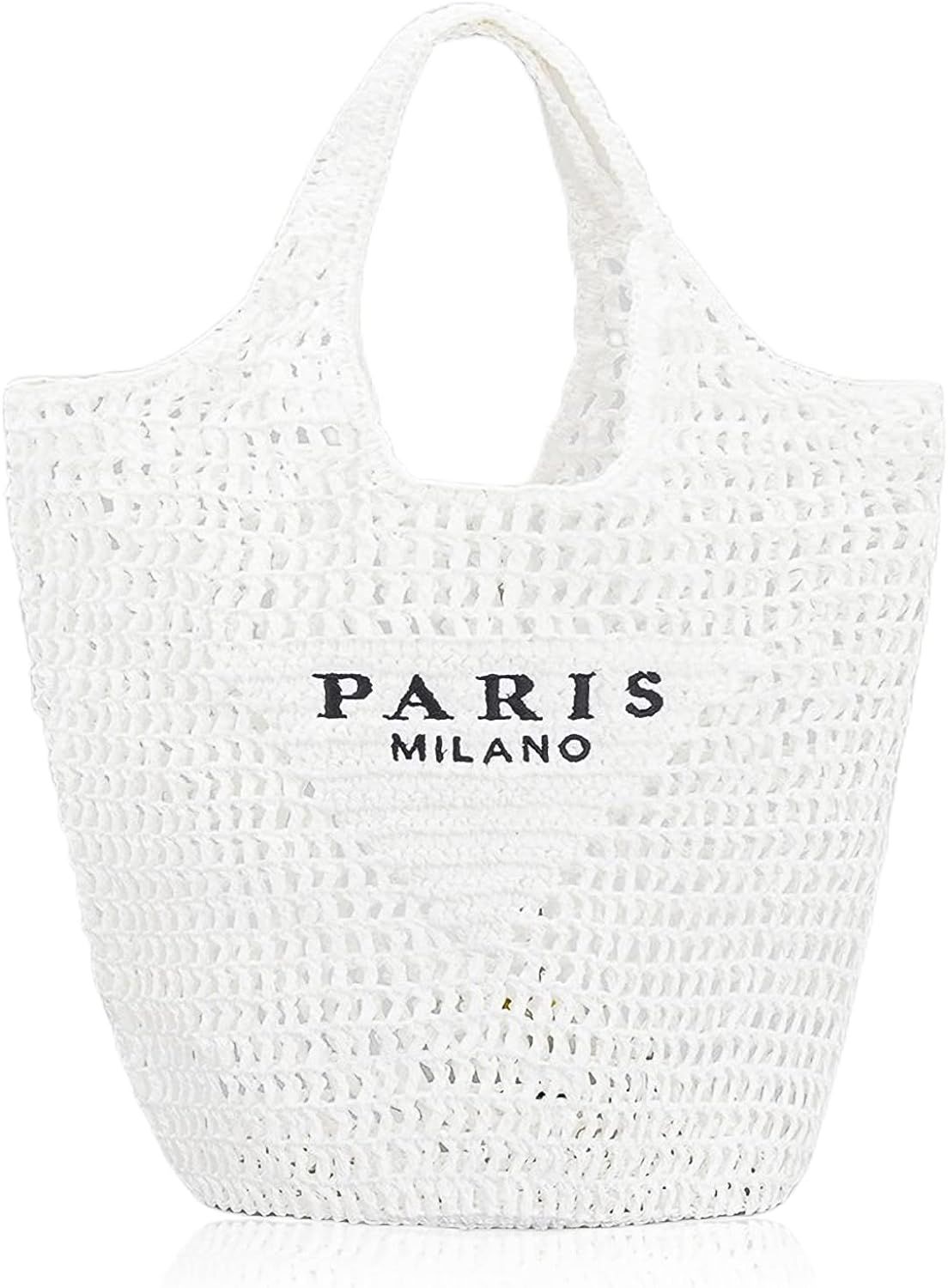 Straw Tote Bag for women,Mesh Hollow Woven Tote Bag,Handbag Beach Bag,Paris Hobo Bag,Large Should... | Amazon (US)