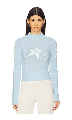 Perfect Moment Cable Sweater in Bluebird Blue from Revolve.com | Revolve Clothing (Global)