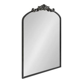 Arendahl 36 in. x 24 in. Traditional Arch Black Framed Decorative Wall Mirror | The Home Depot