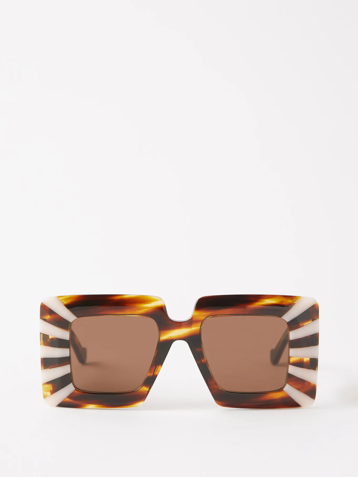 Striped square acetate sunglasses | LOEWE | Matches (US)