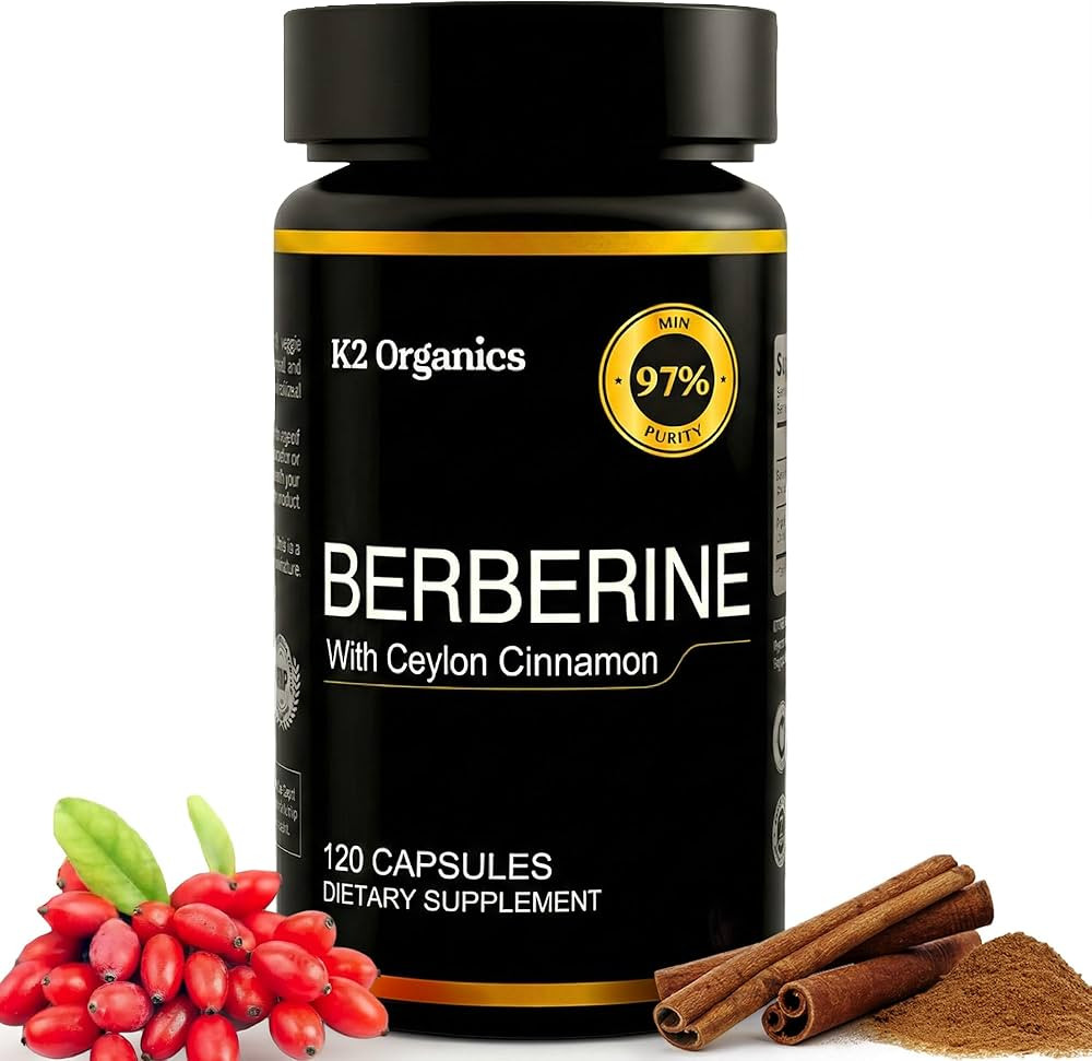 Berberine with Ceylon Cinnamon 1200mg – 97% Purity- Non-GMO, Gluten-Free, Lab-Tested Vegan Berb... | Amazon (US)