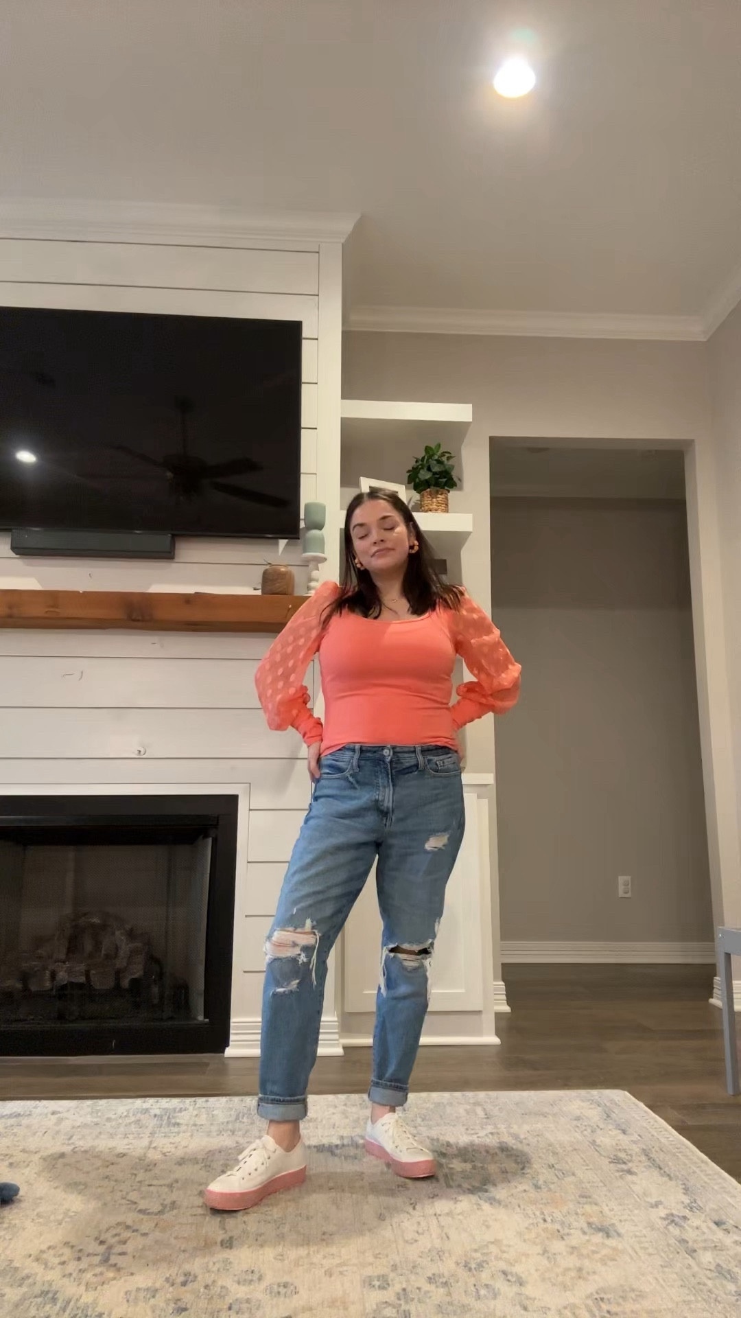 Spring casual outfit! Sheer sleeve top, jeans, keds platforms 

#LTKfindsunder50 #LTKshoecrush #LTKstyletip