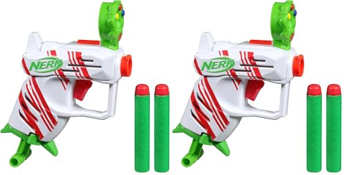 Nerf Elite 2.0 Jolly Dash Blaster, 2 Elite Darts, Pull to Prime, Winter Toy Foam Blaster for 8 Year Old Boys & Girls (Pack of 2) | Amazon (US)
