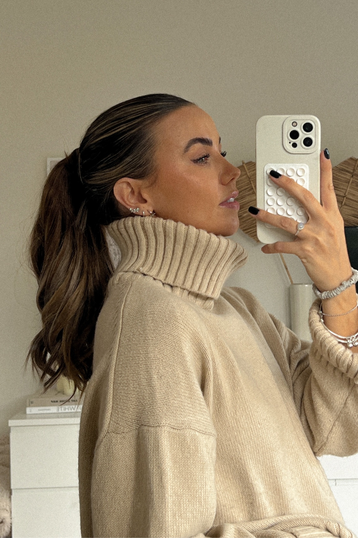 Simple neutral roll neck jumper from the high street - autumn essential! 
