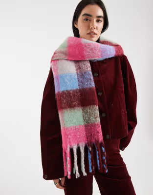 Threadbare blanket scarf in multi gingham print | ASOS | ASOS (Global)