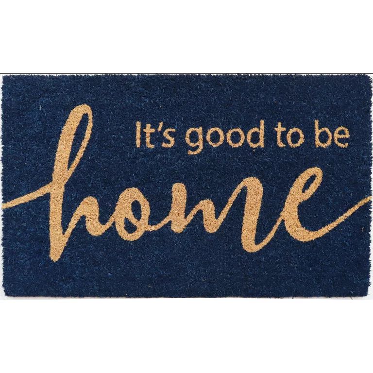 Mainstays Coir Navy Good To Be Home Doormat 18"x30" | Walmart (US)