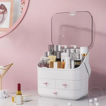 1/2/3 Layers Makeup Cosmetics Jewelry Organizer Display Box Storage Drawers Large With lid Cover Hol | Walmart (US)
