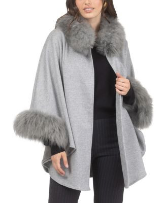 Gorski Cashmere & Wool Cape With Lamb Trim  | Bloomingdale's Women | Bloomingdale's (US)