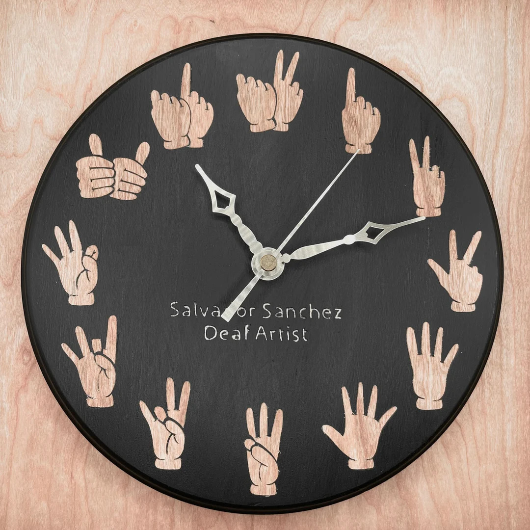 American Sign Language Clock Wall(1-5 counting in ASL) | Etsy (US)