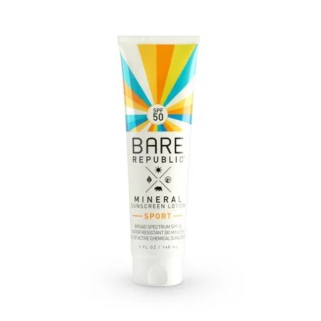 Bare Republic Mineral Sport Sunscreen Lotion, SPF 50, 5 OZ | Walmart (US)