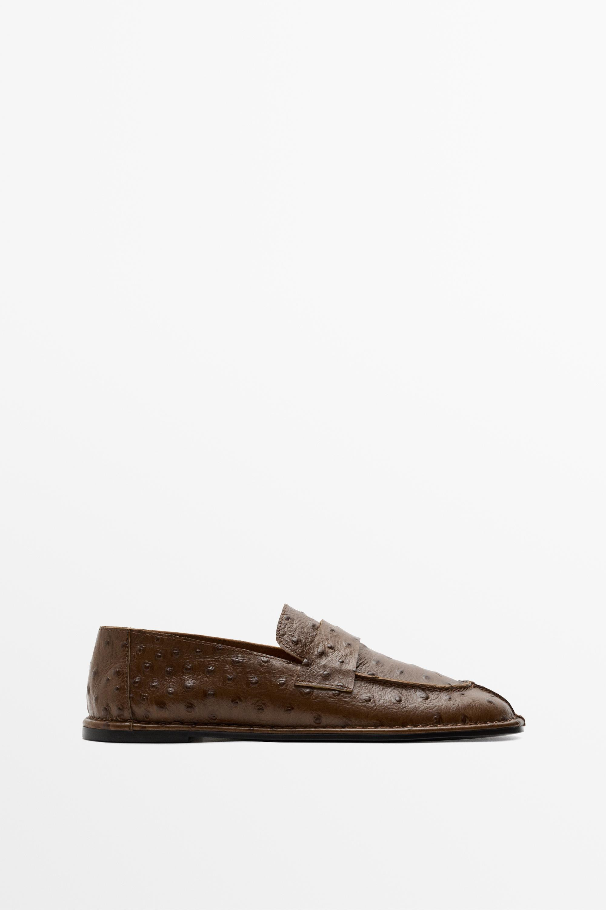 Mocassino in pelle goffrata | Massimo Dutti IT