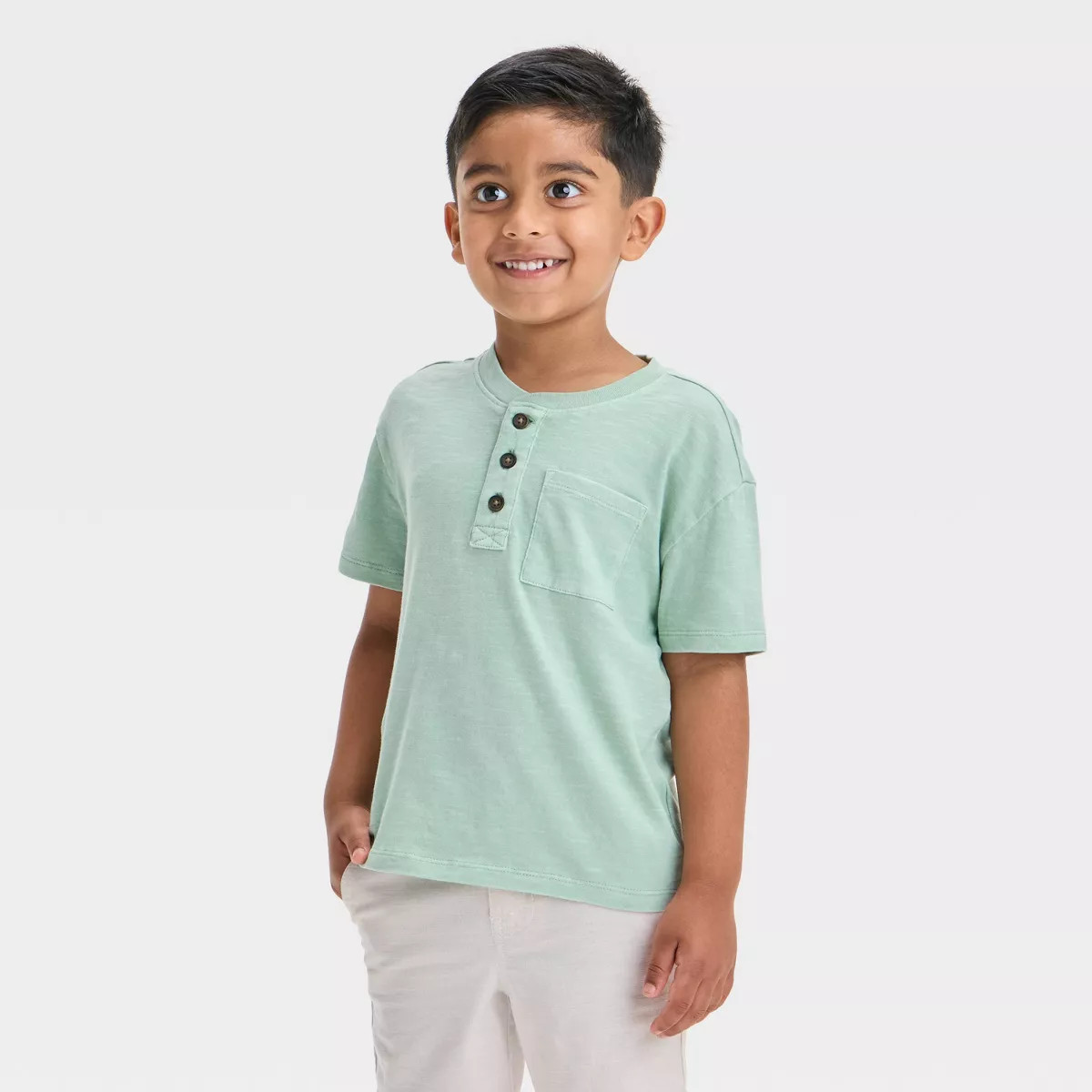 Toddler Boys' Short Sleeve Henley T-Shirt - Cat & Jack™ | Target