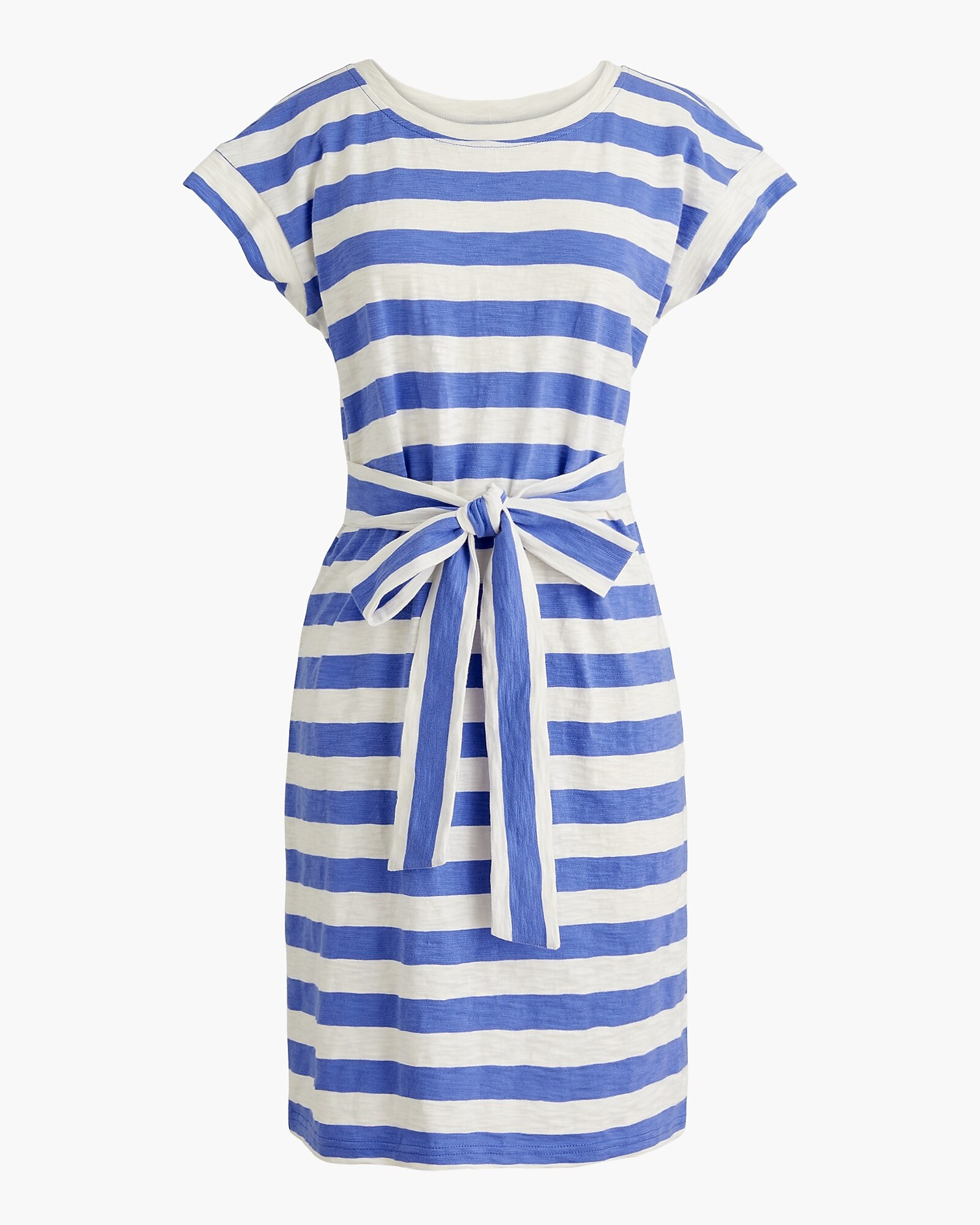 Short-sleeve striped tie-waist T-shirt dress | J.Crew Factory