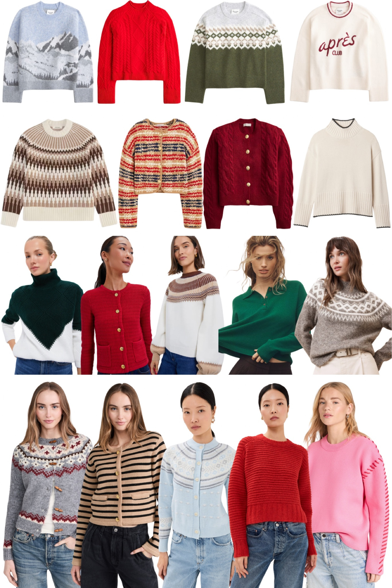 The best fun sweaters for the holidays! Apres ski, fair isle and other cute patterns and colors 

#LTKSeasonal #LTKFindsUnder100 #LTKHoliday