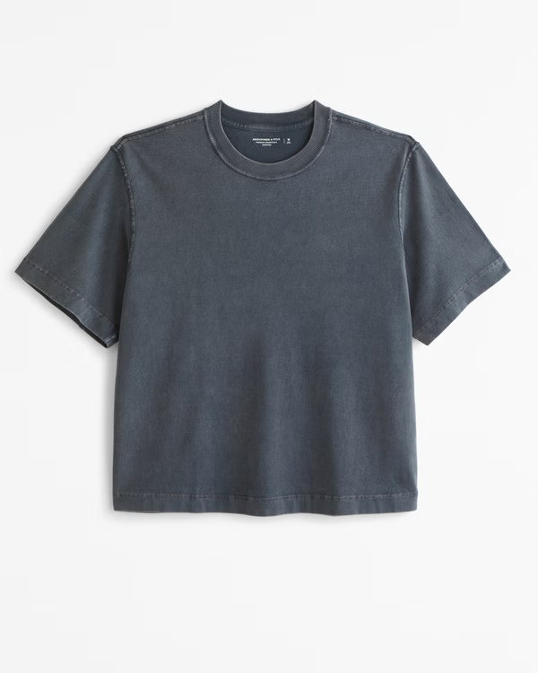 Premium Heavyweight Cropped Tee | Abercrombie & Fitch (US)
