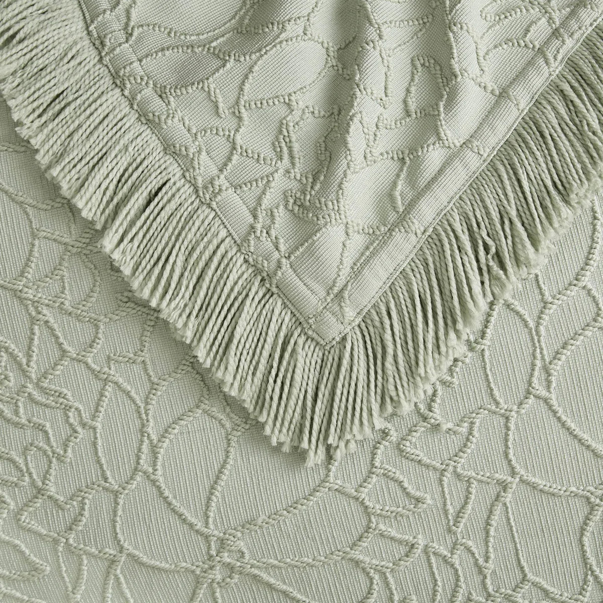 Willow Floral Tufted Fringed Border 3PC Bedspread Set | Wayfair North America