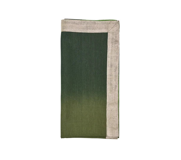 Kim Seybert Dip Dye Napkin - Olive & Green - Set of 4 | Alchemy Fine Home