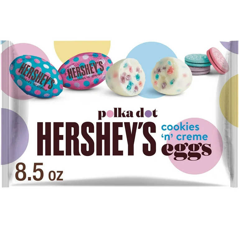 Hershey`s Cookies 'n' Creme Polka Dot Eggs, Easter Candy Bag, 8.5 oz | Walmart (US)