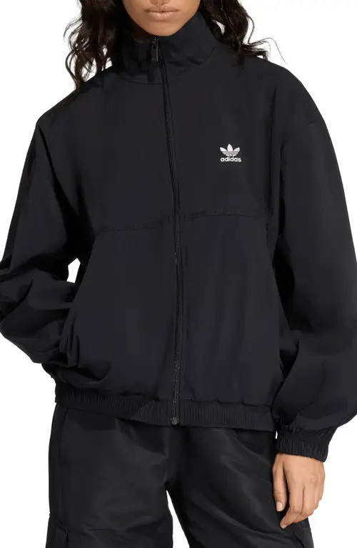 adidas Originals Essentials Woven Windbreaker Jacket in Black at Nordstrom, Size X-Large | Nordstrom