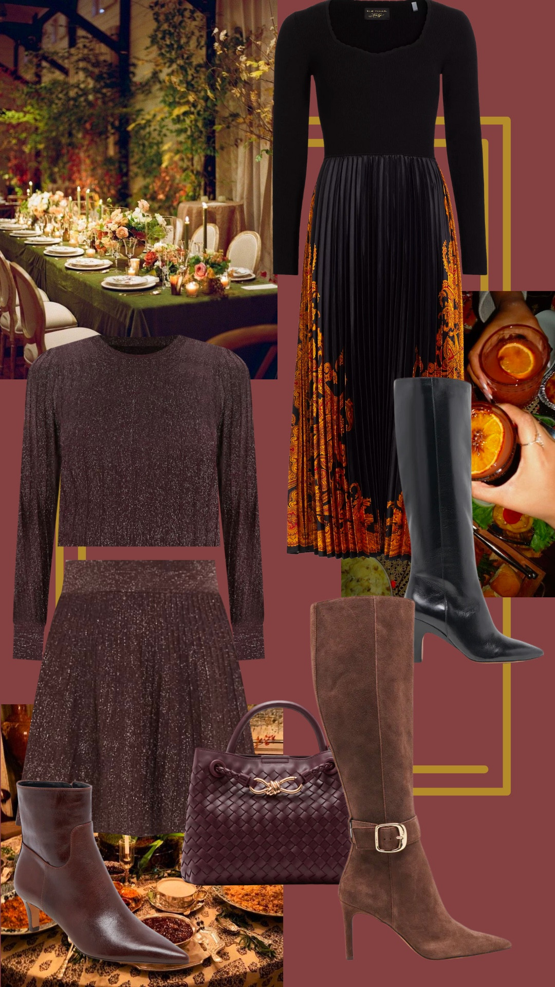 Thanksgiving outfit inspiration that’s all about elegance and versatility 🍂✨ Whether you’re hosting a festive dinner or enjoying a cozy gathering, these chic looks bring together the best of comfort and style. Start with the feather-trimmed Kobi Halperin Murphy Blouse paired with the matching Kobi Halperin Sachi Crepe Maxi Skirt for an effortlessly polished look. Add a statement touch with Matisse Croc Robbie Boots, or opt for the playful Blair Leopard Flats to add a pop of pattern.

For a more tailored vibe, the Tuckernuck Olive Sandra Skirt pairs beautifully with soft knits like the Hyacinth House Bronze Sonia Crewneck, while the Larrode Blair Flatforms offer a fun, elevated twist. Looking for denim? The Mother Half Pipe Jeans are a perfect option for a relaxed yet stylish fit.

Accessories tie it all together—try the Gold Paperclip Chain Link Bracelet or the Gold Chunky Mariner Link Bracelet for timeless sparkle. Complete your look with a rich-toned bag like the Urban Expressions Wine Blakely Bag or the Merlot Lizbeth Bag, and don’t forget the cozy layering options, like the Tuckernuck High-Neck Poncho or the Chocolate Brown Amara Sweater for warmth and style.

Every piece is curated to elevate your Thanksgiving style! 🦃❤️ #ThanksgivingStyle #HolidayFashion #LTKHoliday #CozyChic #ShopTheLook" 

 #LTKHoliday #LTKSeasonal #LTKParties