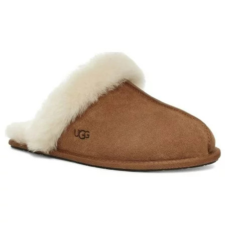 Ugg Scuffette II Women s Suede Fur Trim Slide Slippers Tan Size 9 | Walmart (US)