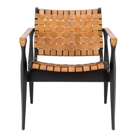 Dilan Leather Safari Chair - Safavieh | Target