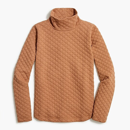 Quilted mockneck pullover | J.Crew Factory