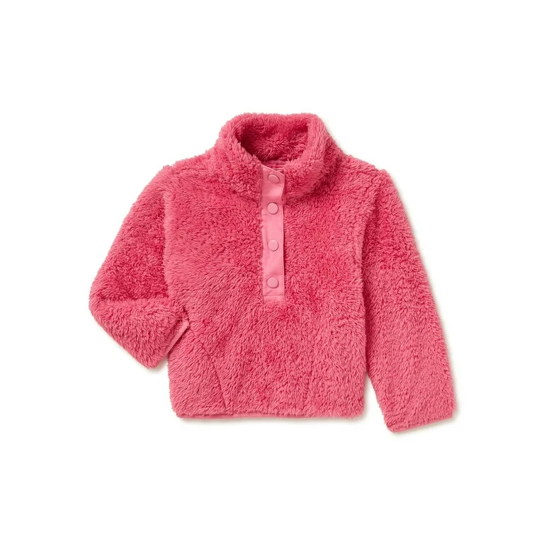 Wonder Nation Baby and Toddler Sherpa Pullover Jacket, Sizes 12M-5T | Walmart (US)