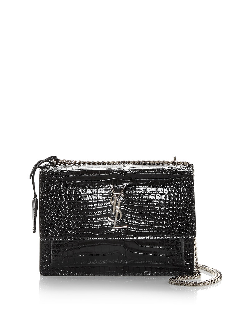 Saint Laurent Sunset Medium Crossbody Bag in Croc Embossed Leather | Bloomingdale's (US)