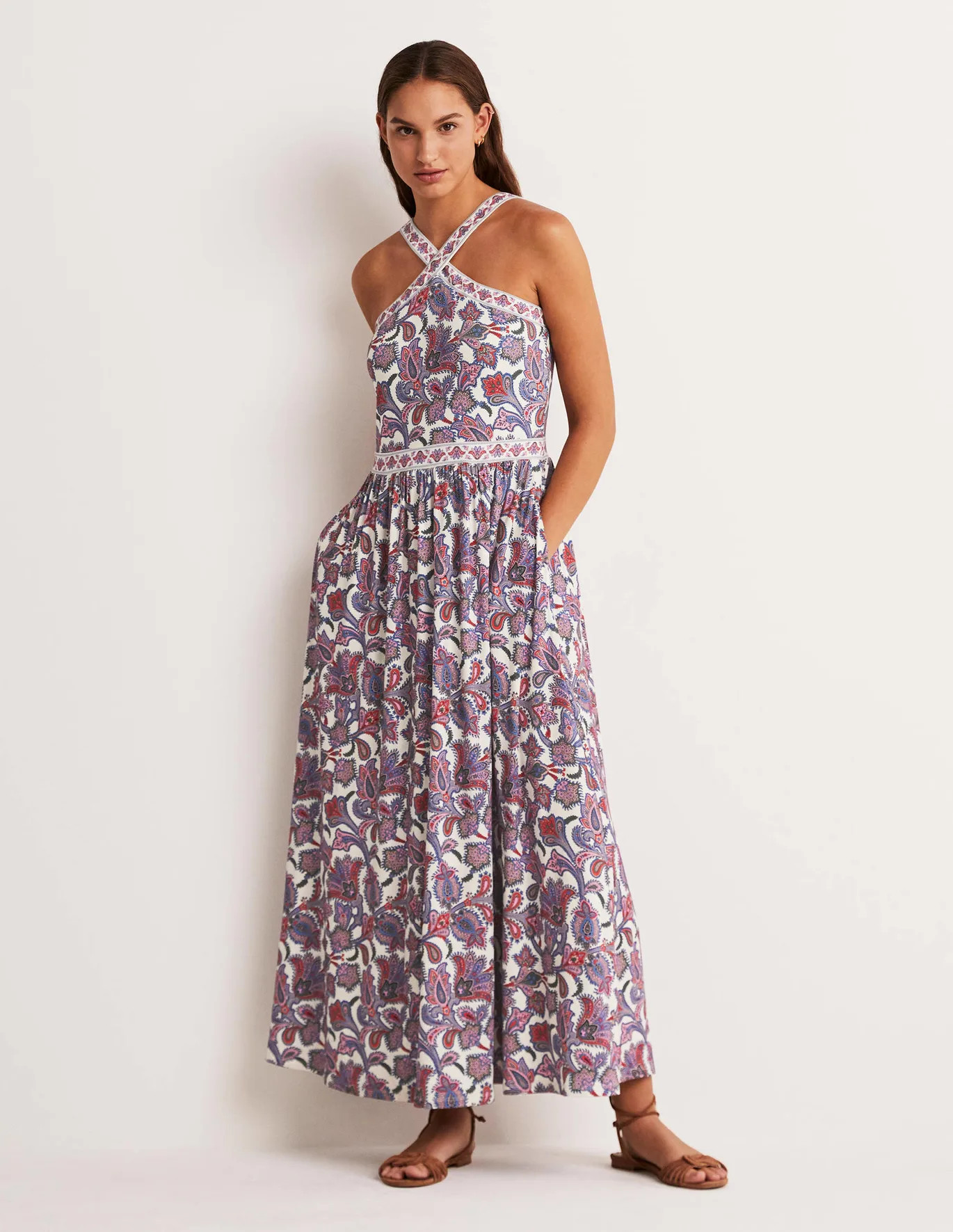 Halterneck Jersey Maxi Dress | Boden (US)