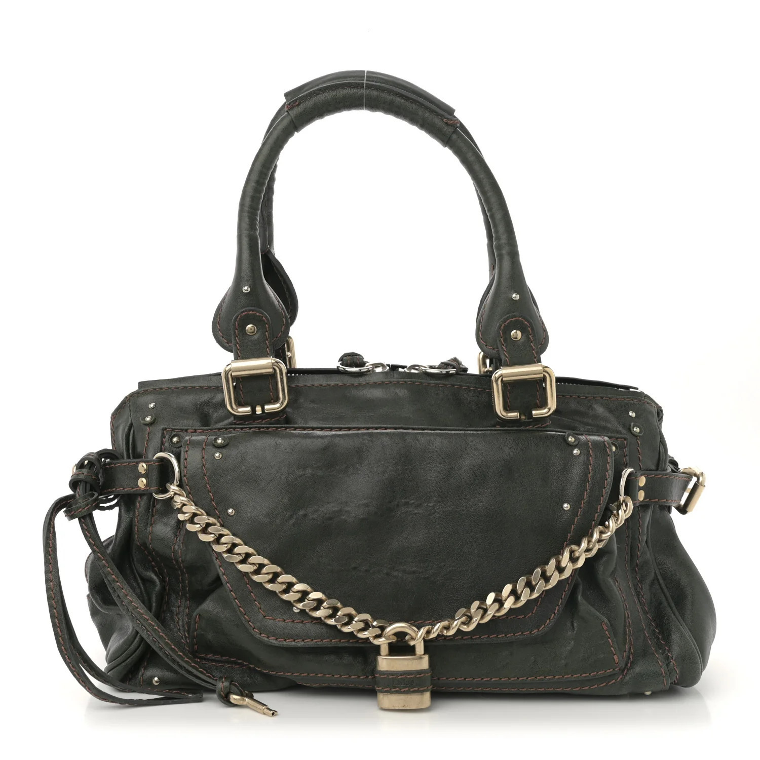 Chloe Calfskin Medium Paddington Capsule Satchel Laurier 1762161 | FASHIONPHILE (US)