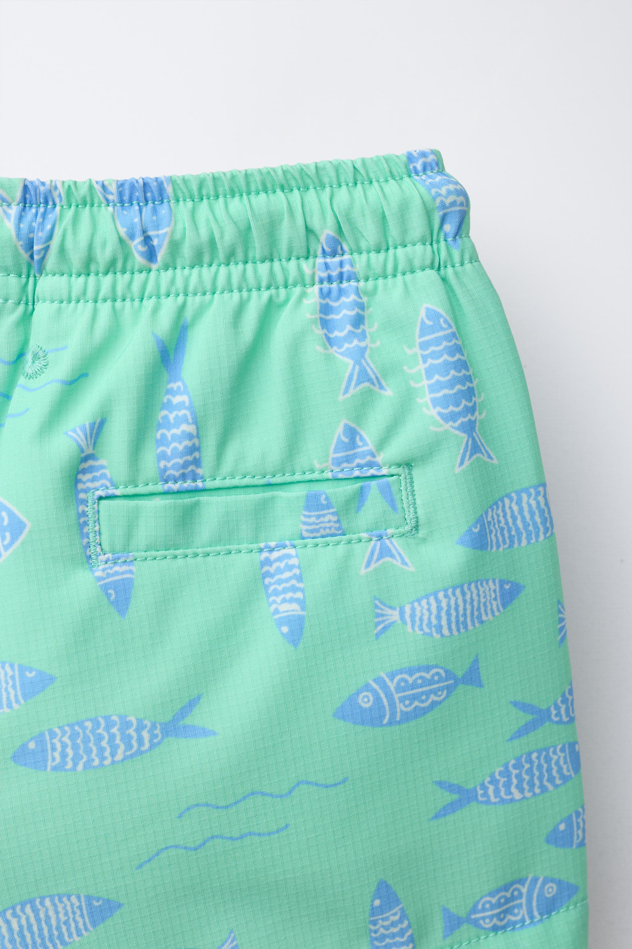 2-6 YEARS/ FISH PRINT SWIM SHORTS | Zara US