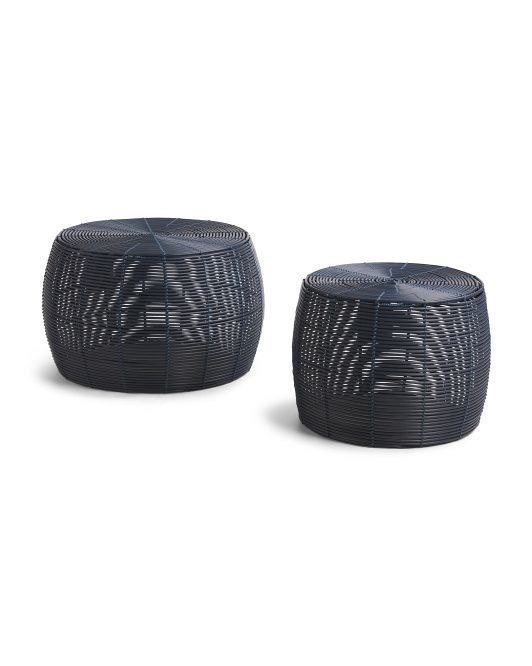 Set Of 2 Woven Outdoor Tables | TJ Maxx