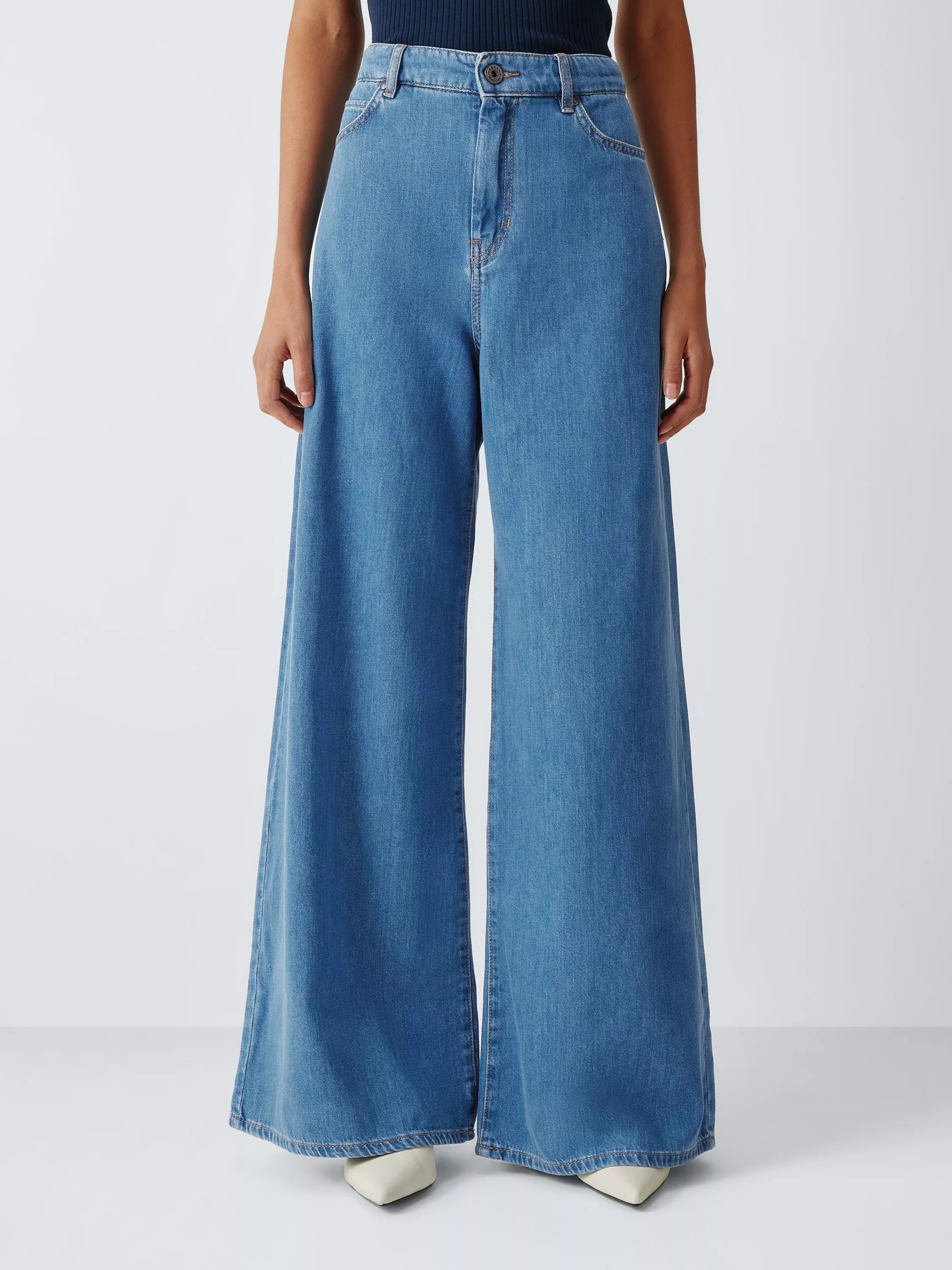 Vega Wide Leg Jeans, Blue | John Lewis (UK)