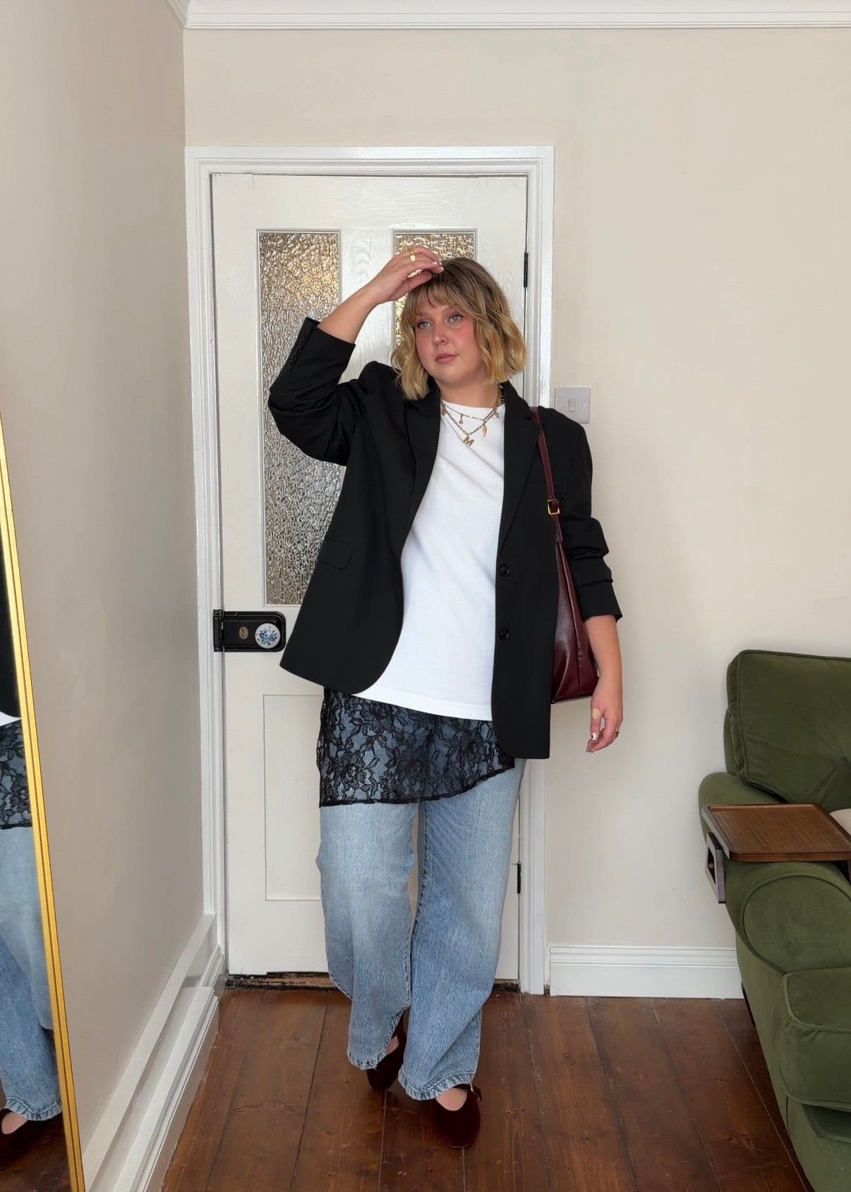 Smart casual NYE outfit idea featuring jeans and a cute top!

#LTKmidsize #LTKfestive #LTKwinter