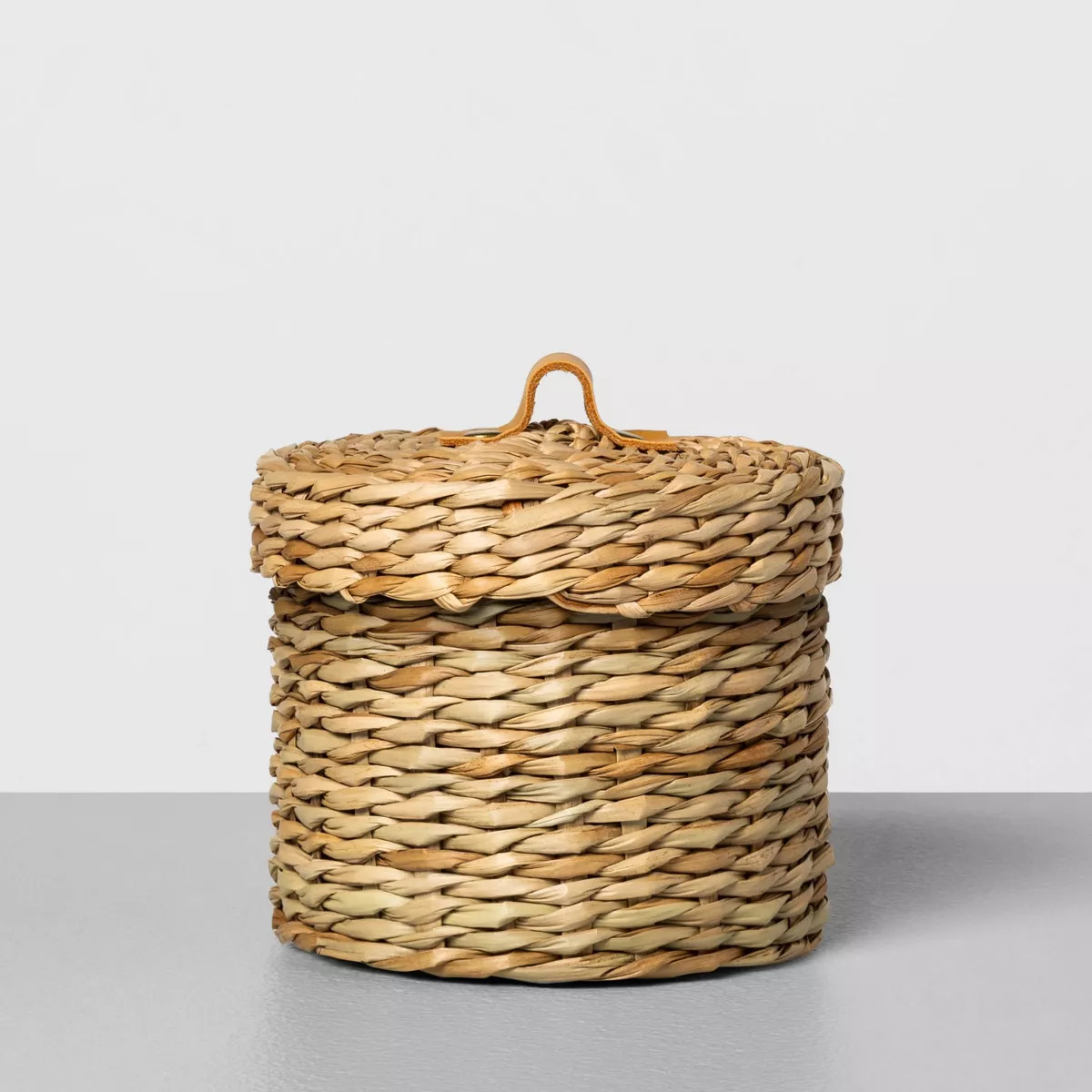 Medium Woven Bath Storage Canister Beige - Hearth & Hand™ with Magnolia | Target