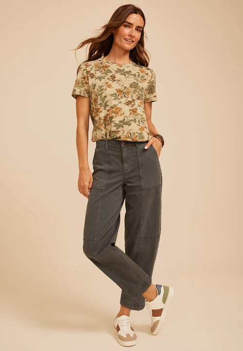 High Rise Seamed Barrel Pant | maurices | Maurices