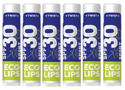 Eco Lips Classic Sport Broad Spectrum Sunscreen Lip Balm 6-Pack - Made in USA (Classic Vanilla SP... | Amazon (US)