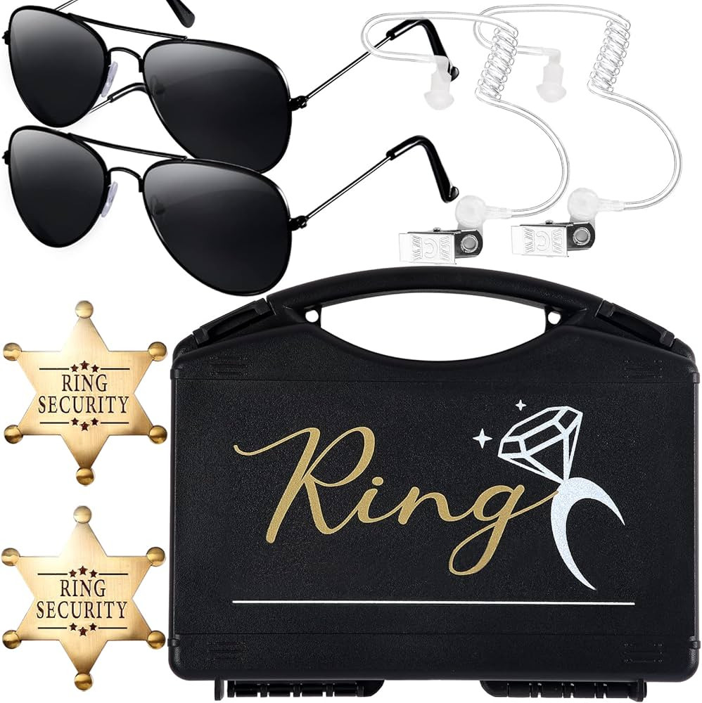 YOTNUS Ring Box Bearer Security Wedding Set Ring Gifts Sun Glasses,Ring Box Security Badge and Ea... | Amazon (US)
