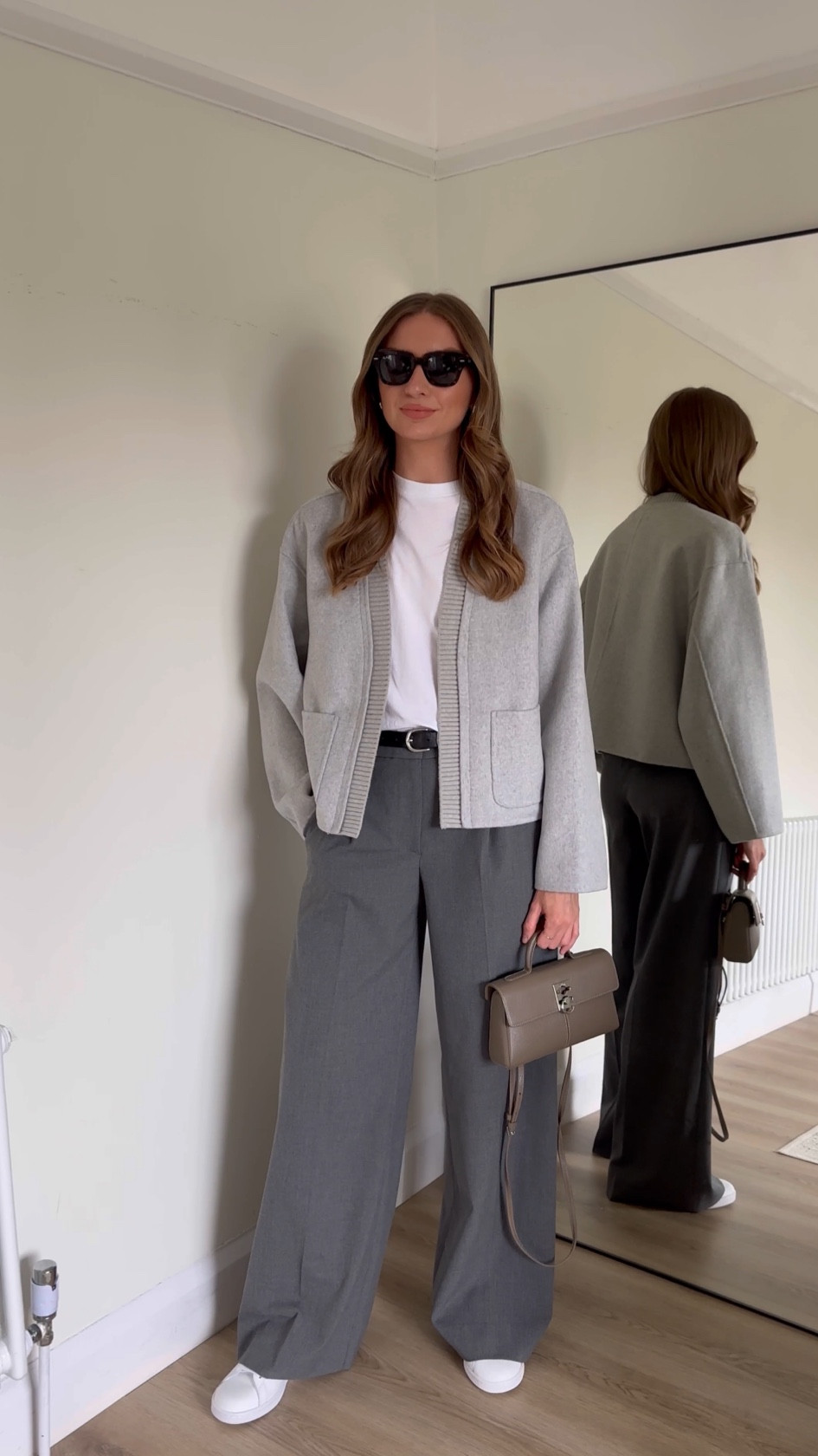 Styling grey trousers

A medium in the Mint Velvet Grey Wool Blend Boxy Jacket
Small in the & Other Stories white cotton t-shirt
26 Long in the Abercrombie Mid Rise Tailored Wide Leg Pant
I'm 5ft 6
Adidas Stan Smith white trainers
Isabel Marant black leater belt silver buckle
Cafune stance wallter in brownstone (can't link on here)
RayBan state-street sunglasses




Grey trouser outfit, casual outfit, tonal outfit, wardrobe staples, wide leg trousers

#LTKautumn #LTKeurope #LTKuk