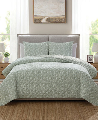 Tahna Floral 3-Pc. Quilt Set, King | Macy's