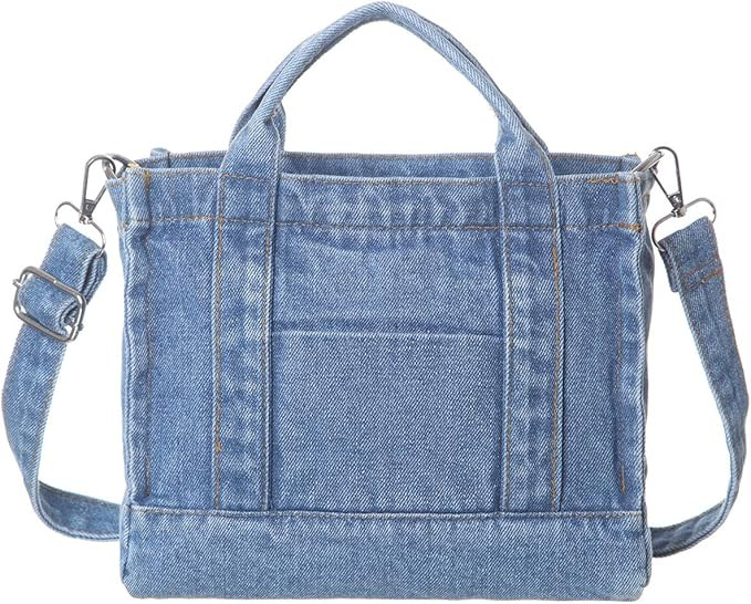 AOCINA Denim Purse Jean Tote Bag for Women Crossbody Shoulder Denim Purses and Handbags for Women | Amazon (US)