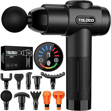 TOLOCO Massage Gun, Deep Tissue Back Massage for Athletes for Pain Relief, Percussion Massager wi... | Amazon (US)