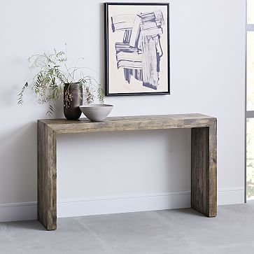 Emmerson® Reclaimed Wood Console - Stone Gray | West Elm (US)