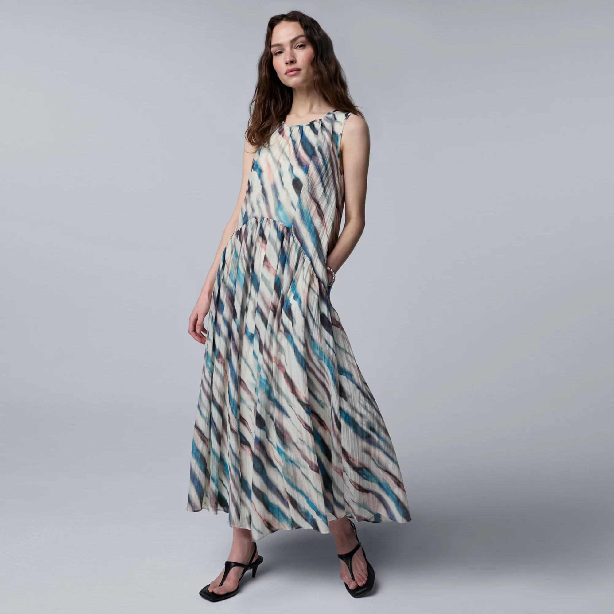 Women's Simply Vera Vera Wang Shirred Maxi Dress | Kohl's