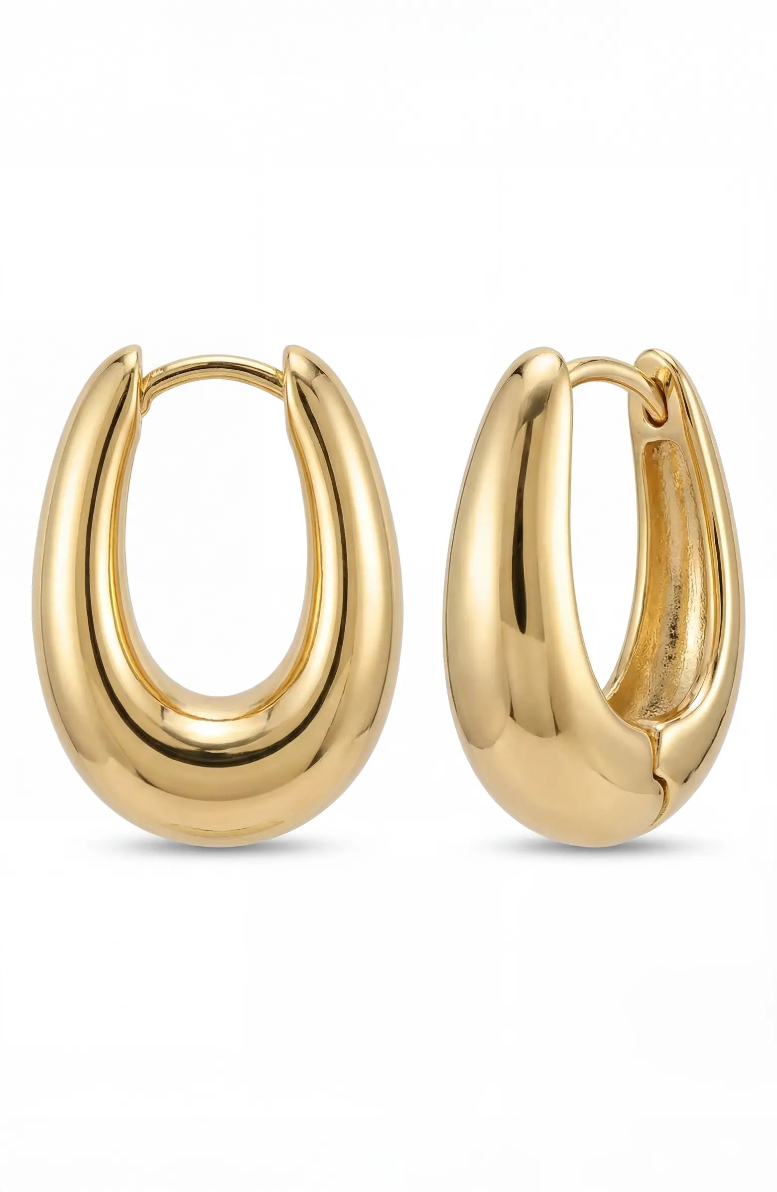 Wide Oval Huggie Earrings | Nordstrom