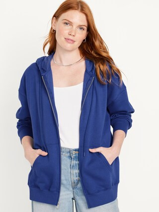 Oversized Full-Zip Hoodie for Women | Old Navy (US)