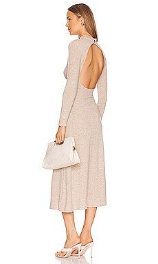 ASTR the Label Delancy Midi Dress in Oatmeal from Revolve.com | Revolve Clothing (Global)